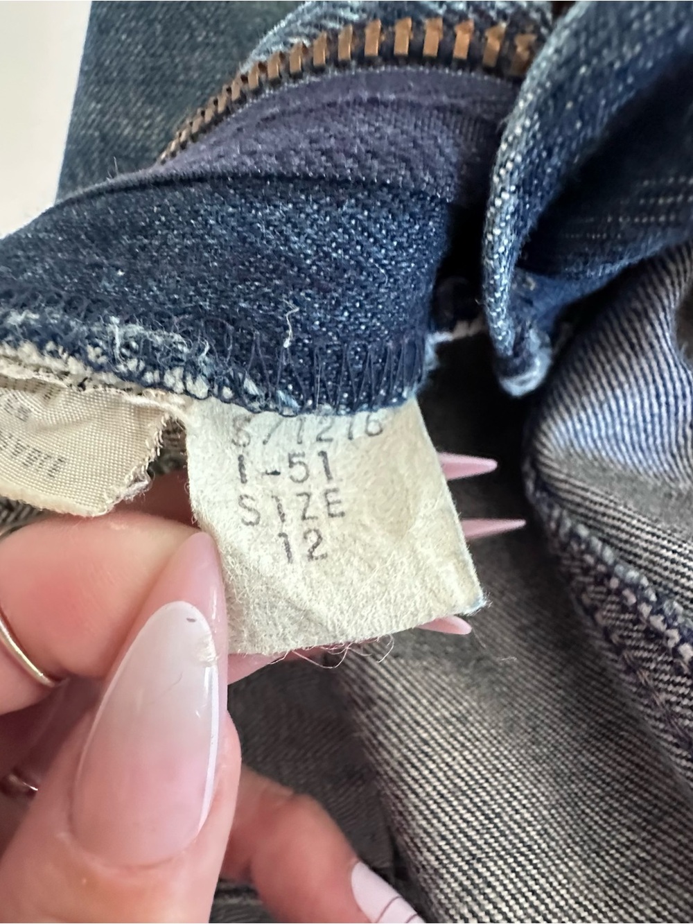 VTG 70s Anne Klein High Rise Western Yoke Straight Jeans Scovill zipper Size 12 - Picture 6 of 12